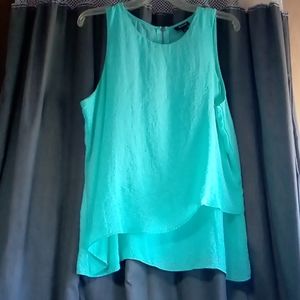 AnA size L green tank with zipper back